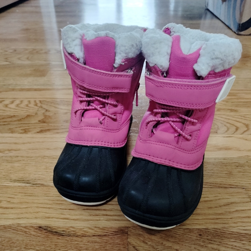 Cat & Jack toddler girl winter/snow boots pink size 10